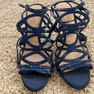 Gianni Bini Rhinestone Lace-up Heels